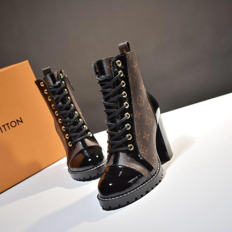 Monogram Luxe Lace-Up Ankle Boots