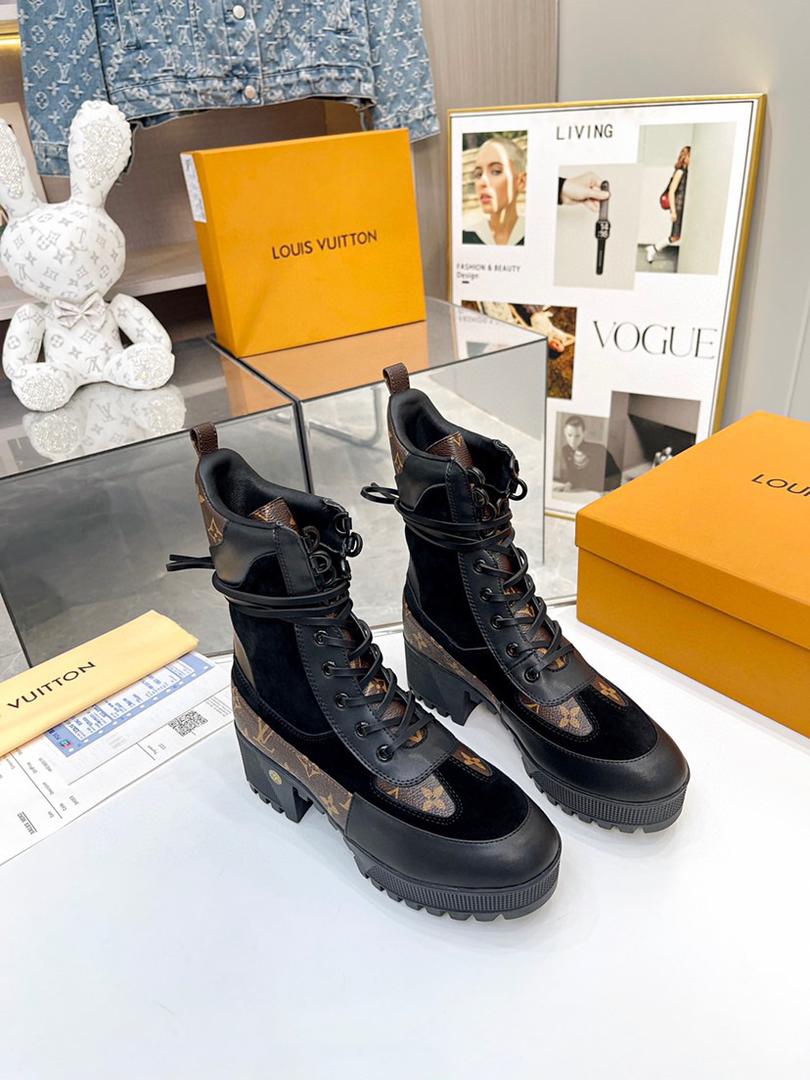 Premium Lace-Up Platform Combat Boots