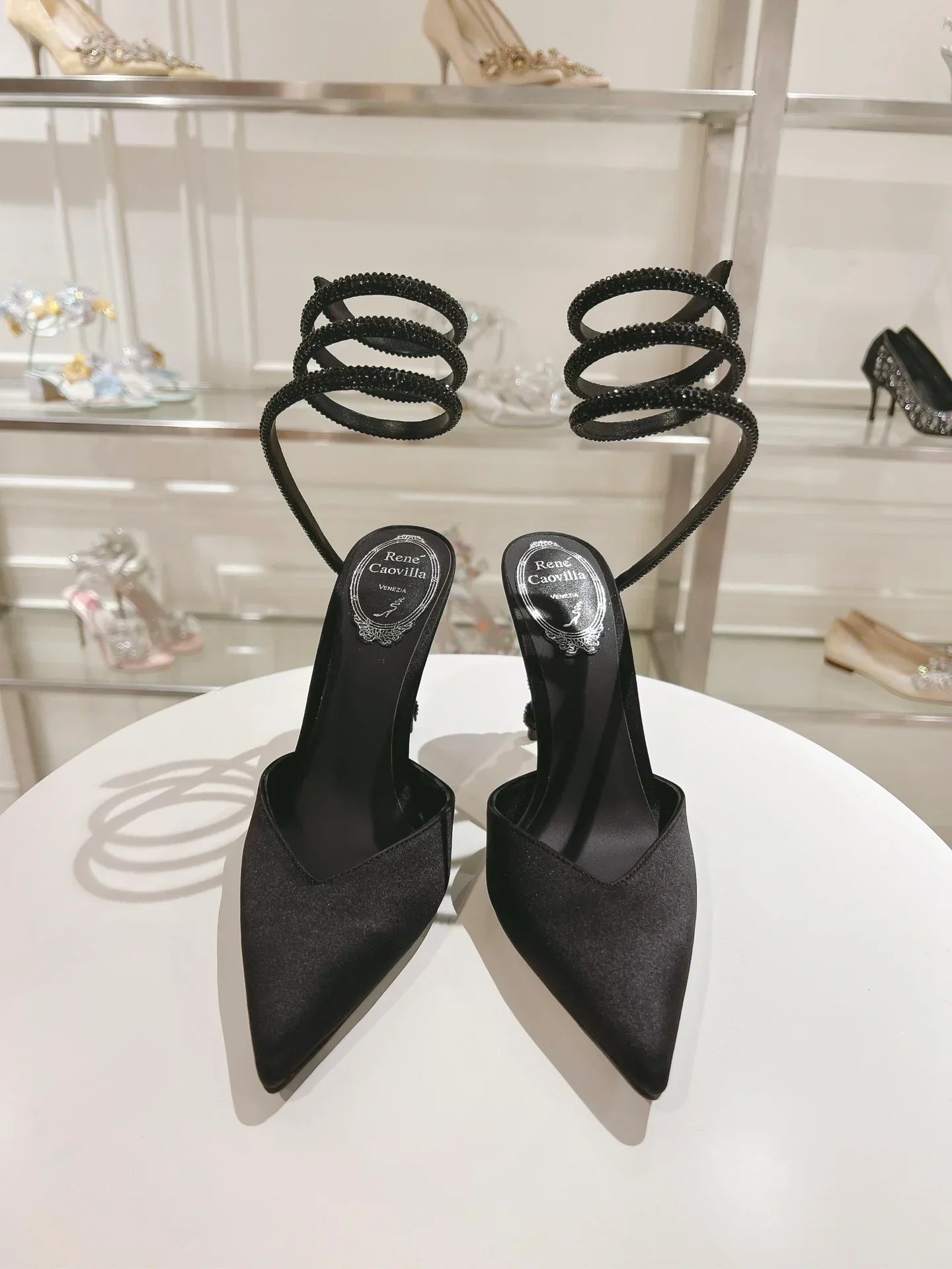 Cleo Snake-Design Heels