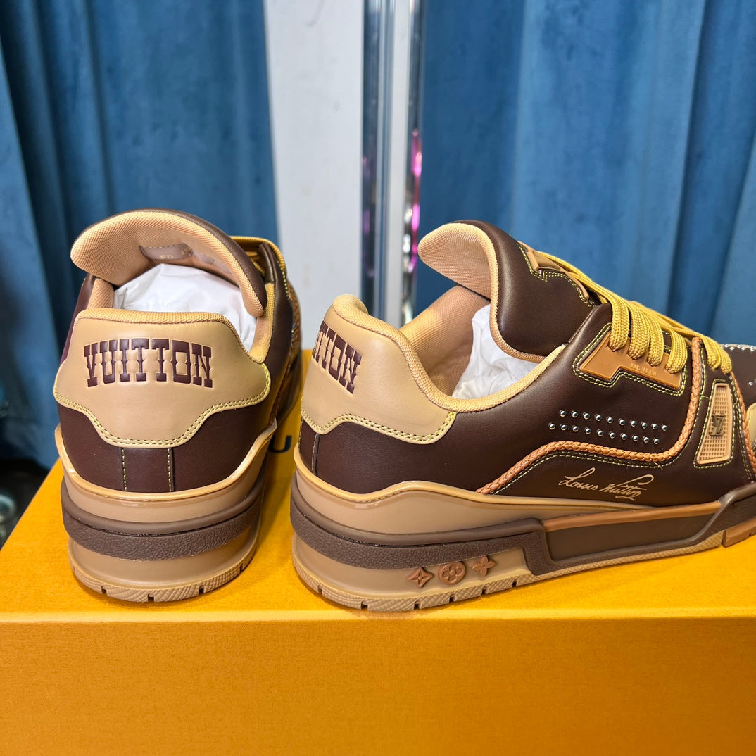 Premium Color-Matched Leather Sneakers
